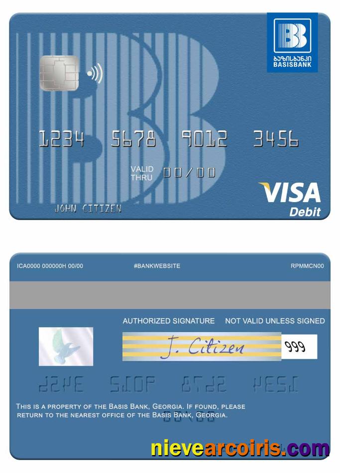 Georgia Basis Bank visa debit card